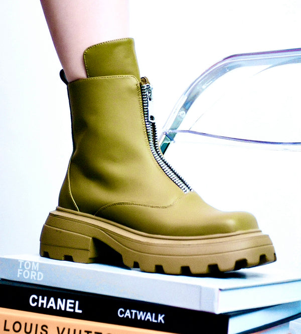 $55 Olive Booties